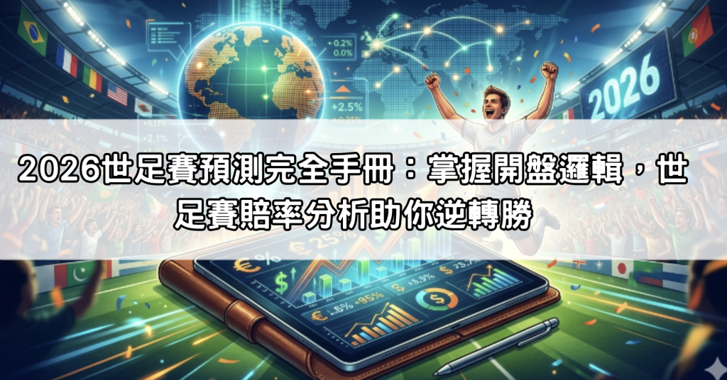 2026世足賽預測完全手冊：掌握開盤邏輯，世足賽賠率分析助你逆轉勝